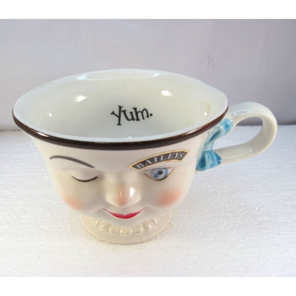 Vintage Baileys Ceramic Winking Face Lady Cup with Handle - Picture 2 of 8